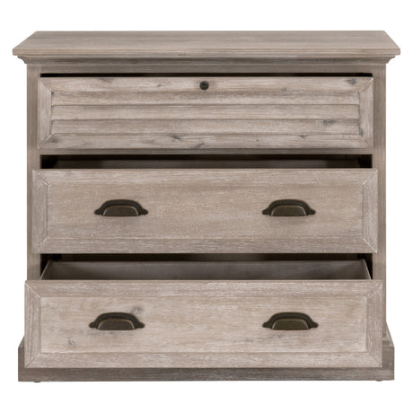 Eden 3-Drawer Nightstand in Natural Gray Acacia from Essentials For Living - Luna Furniture