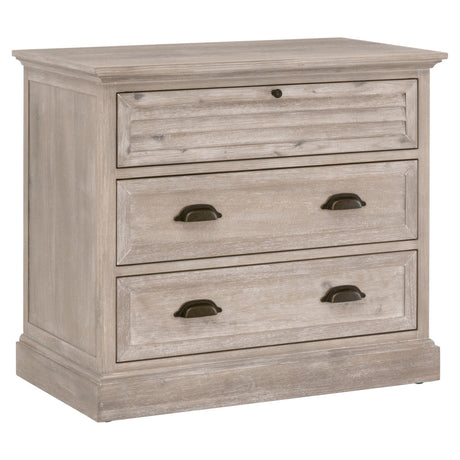 Eden 3-Drawer Nightstand in Natural Gray Acacia from Essentials For Living - Luna Furniture