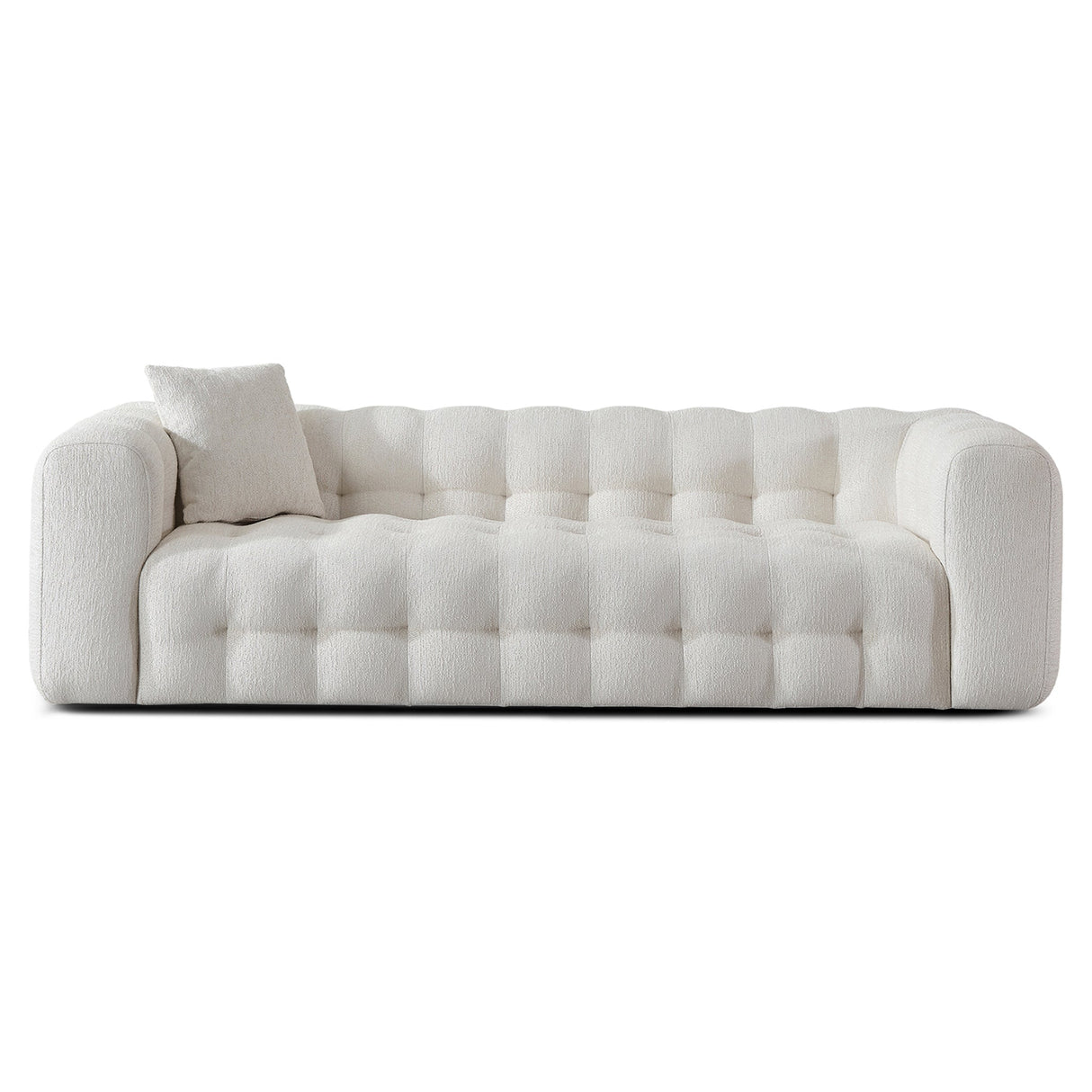 Eden Modern Tufted Chesterfield Boucle Fabric Sofa Cream from Midinmod - Luna Furniture