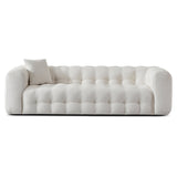 Eden Modern Tufted Chesterfield Boucle Fabric Sofa Cream from Midinmod - Luna Furniture