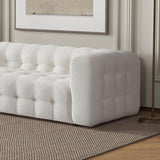 Eden Modern Tufted Chesterfield Boucle Fabric Sofa Cream from Midinmod - Luna Furniture