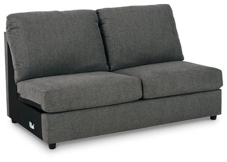 Edenfield Charcoal 3-Piece Sectional with Ottoman from Ashley - Luna Furniture