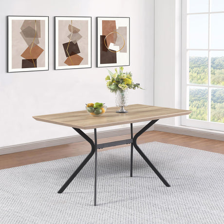 Edgecreek Light Brown Rectangular Wood Dining Table from Coaster - Luna Furniture