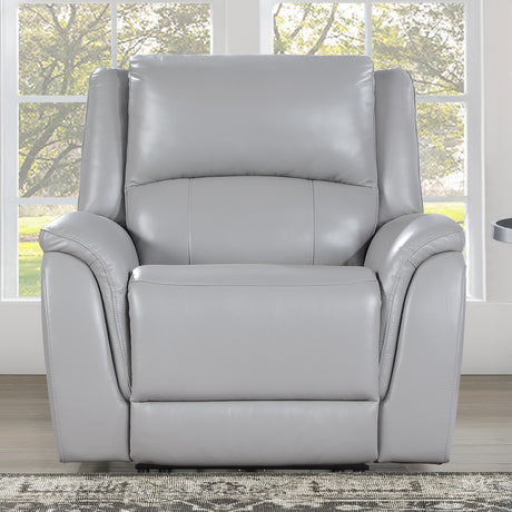 Alexandria Stone Top-Grain Leather Power Recliner from Steve Silver - Luna Furniture