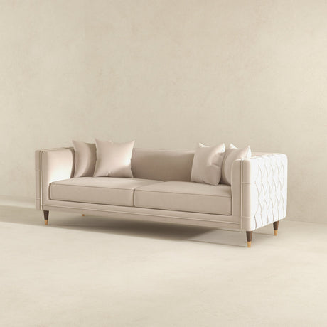 Edward Sofa (Light Cream Velvet) from Ashcroft Furniture - Luna Furniture