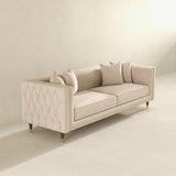 Edward Sofa (Light Cream Velvet) from Ashcroft Furniture - Luna Furniture