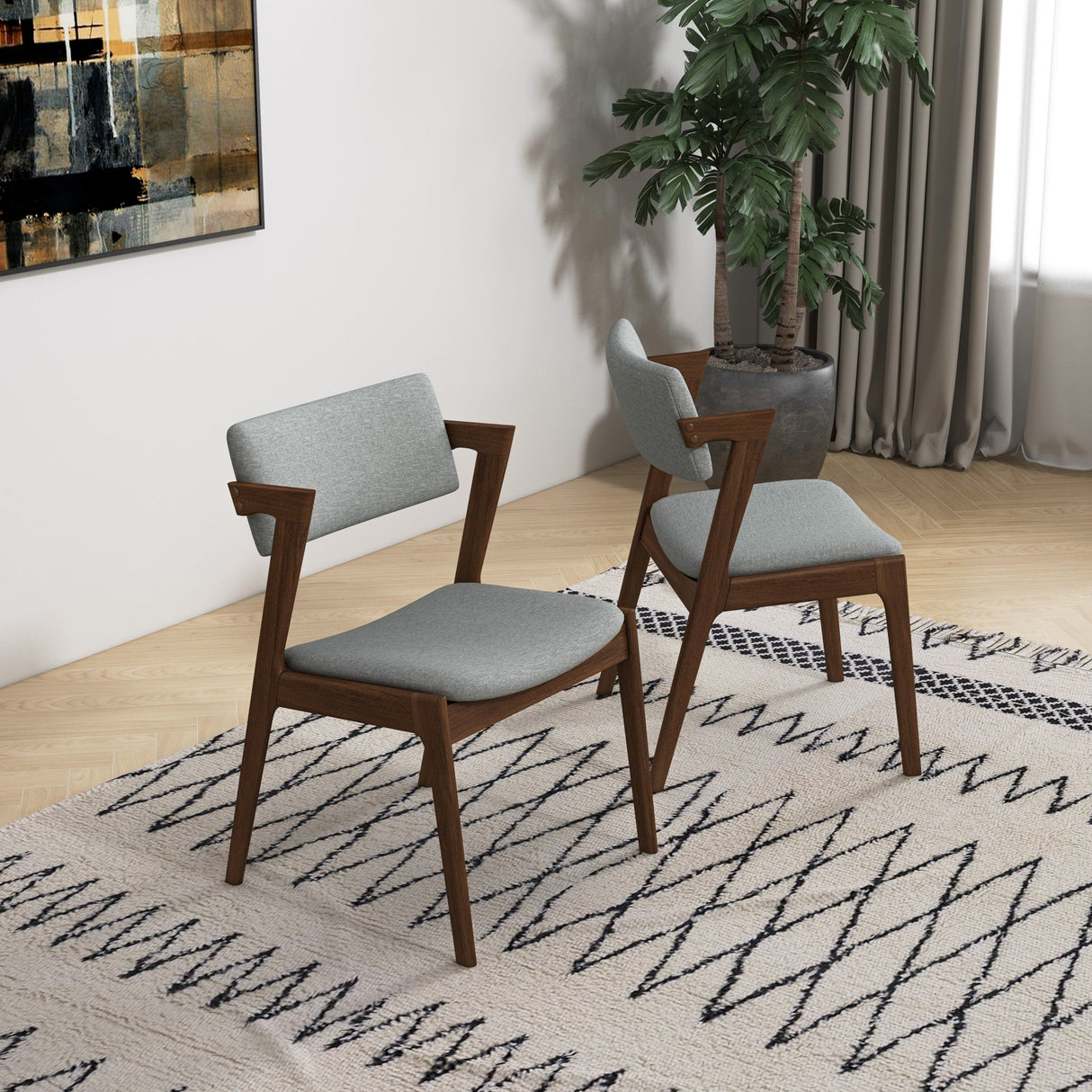 Edwin Light Gray Dining Chair from Ashcroft Furniture - Luna Furniture
