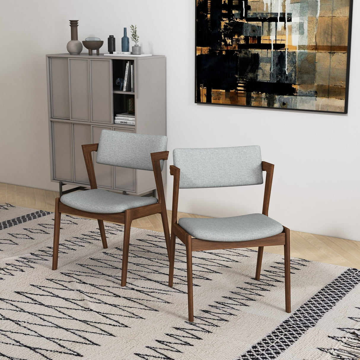 Edwin Light Gray Dining Chair from Ashcroft Furniture - Luna Furniture