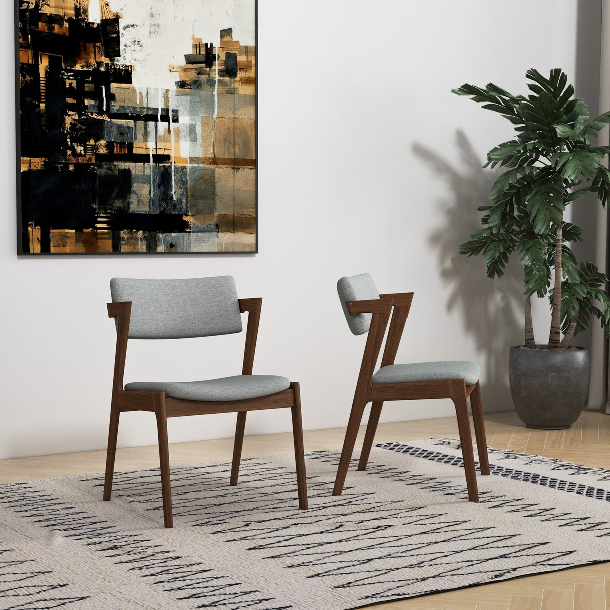 Edwin Light Gray Dining Chair from Ashcroft Furniture - Luna Furniture