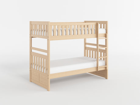 Bartly Pine Full/Full Bunk Bed with Twin Trundle from Homelegance - Luna Furniture
