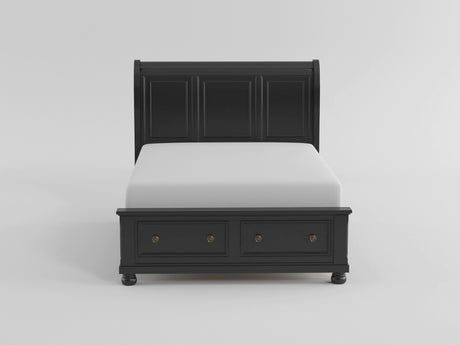 1714KBK-1EK* (3)Eastern King Sleigh Platform Bed with Footboard Storage from Homelegance - Luna Furniture
