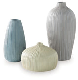 Eiderman Gray/Blue/Green Vase (Set of 3) from Ashley Furniture - Luna Furniture