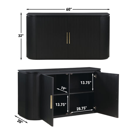Colvin Server, Black from Steve Silver - Luna Furniture