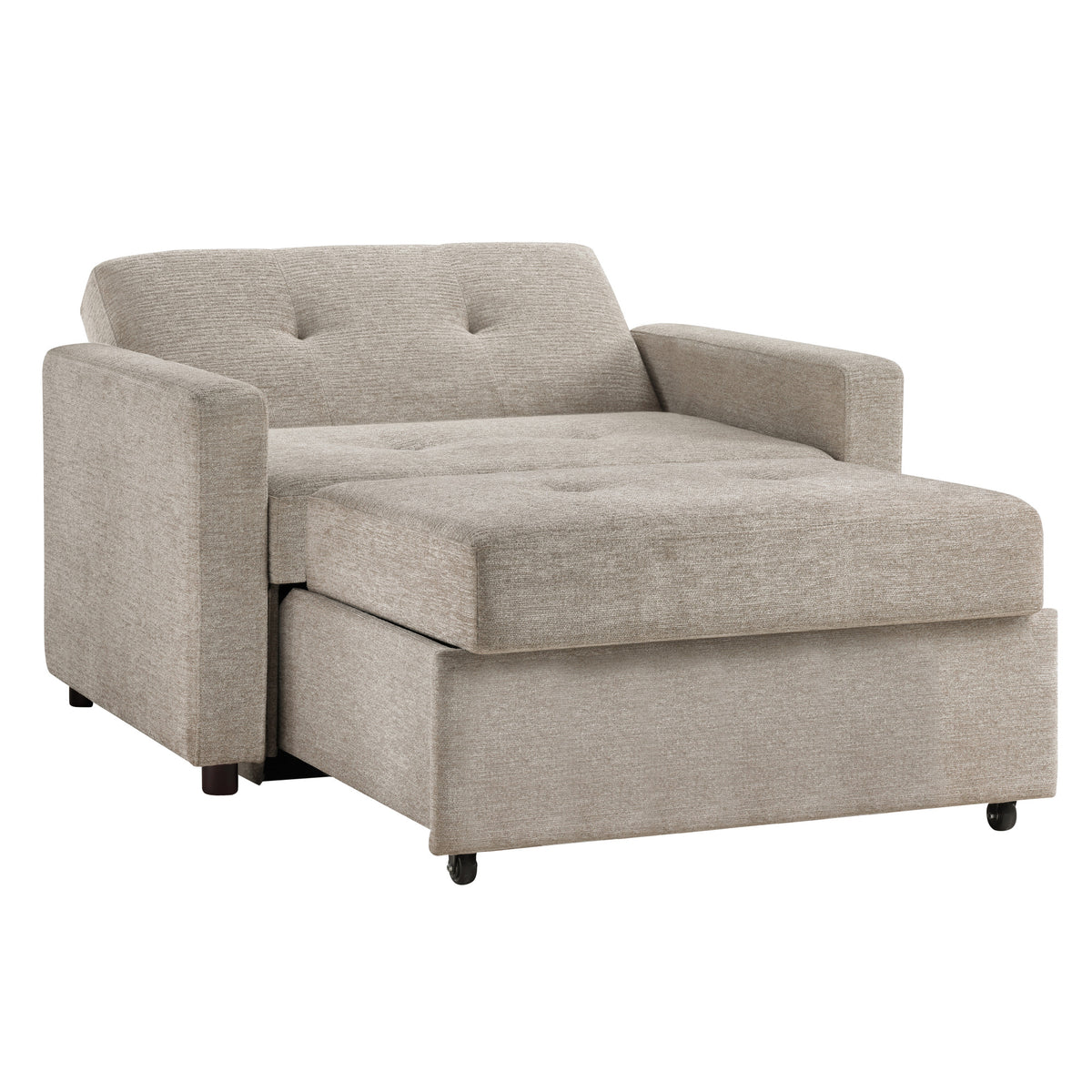 Noah Brown Convertible Sleeper Chair-and-a-Half from Steve Silver - Luna Furniture