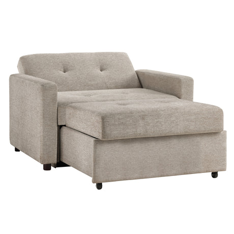 Noah Brown Convertible Sleeper Chair-and-a-Half from Steve Silver - Luna Furniture