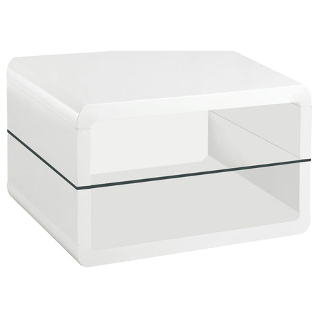 Elana White 3-Piece High Gloss Coffee and End Table Set from Coaster - Luna Furniture