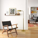 Elara Floor Lamp Gold outer and White inner from Ashcroft Furniture - Luna Furniture
