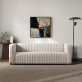 Elara Sofa - Cream Velvet from Ashcroft Furniture - Luna Furniture