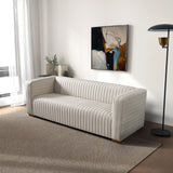 Elara Sofa - Cream Velvet from Ashcroft Furniture - Luna Furniture