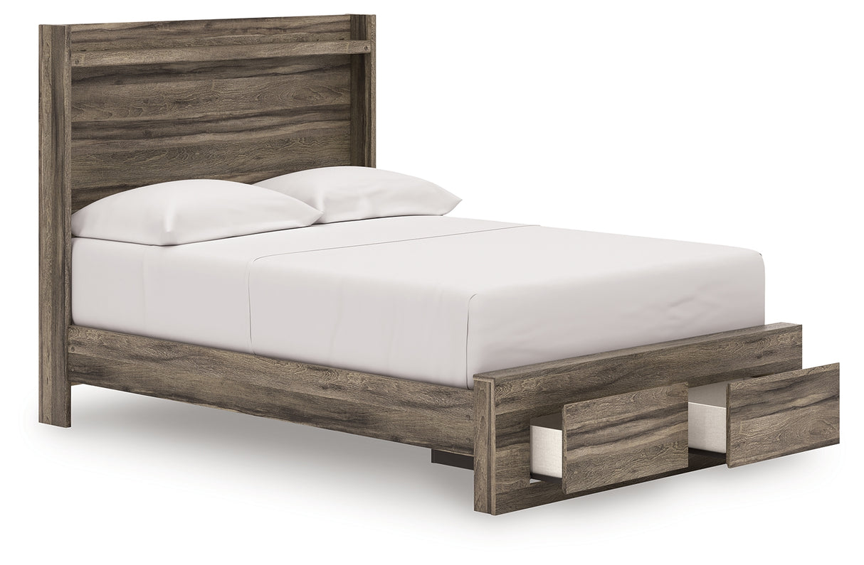 Elbrim Brown Full Panel Storage Bed from Ashley - Luna Furniture