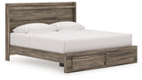 Elbrim Brown King Panel Storage Bed from Ashley - Luna Furniture