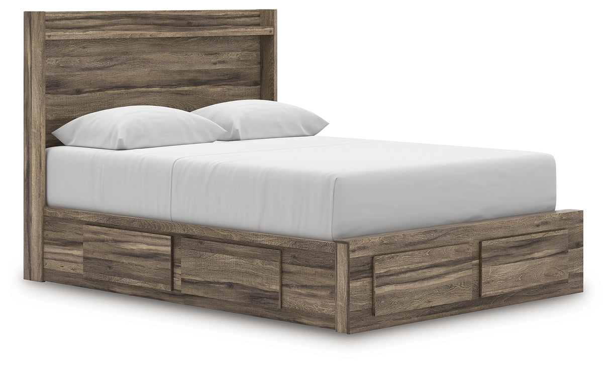 Elbrim Queen Panel Storage Bed, Dresser and Mirror from Ashley - Luna Furniture