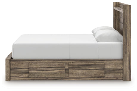 Elbrim Queen Panel Storage Bed, Dresser and Mirror from Ashley - Luna Furniture