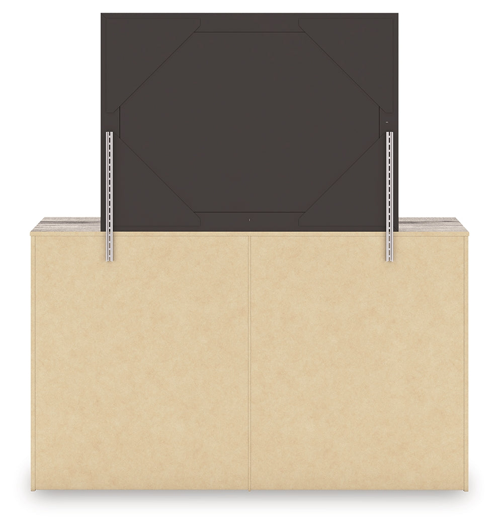 Elbrim Queen Panel Storage Bed, Dresser and Mirror from Ashley - Luna Furniture