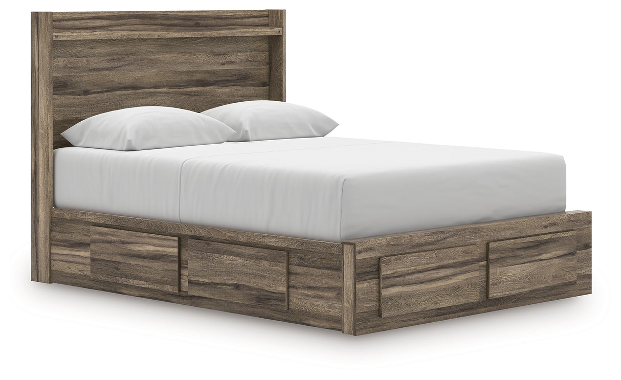 Elbrim Queen Panel Storage Bed, Dresser and Mirror from Ashley - Luna Furniture