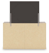 Elbrim Queen Panel Storage Bed, Dresser and Mirror from Ashley - Luna Furniture