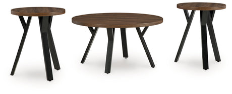 Elbrynn Brown/Black Table (Set of 3) from Ashley - Luna Furniture