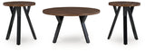 Elbrynn Brown/Black Table (Set of 3) from Ashley - Luna Furniture