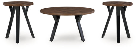 Elbrynn Brown/Black Table (Set of 3) from Ashley - Luna Furniture