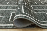 Elderland Black/Gray Washable Medium Rug from Ashley - Luna Furniture