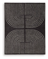 Eldonmore Black/Ivory Large Rug from Ashley Furniture - Luna Furniture