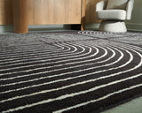 Eldonmore Black/Ivory Large Rug from Ashley Furniture - Luna Furniture