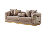 Elegance 3-pieces (Sofa & Loveseat & Chair) Livingroom Set in Beige from Furnia - Luna Furniture