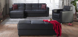Elegant Sectional Storage Chaise Part (Santa Glory Black) 1 Piece from Bellona - Luna Furniture