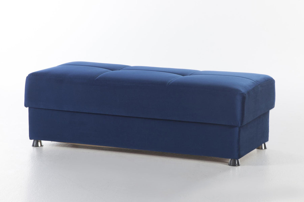 Elegant Sectional Storage Chaise (Roma Navy) 1 Piece from Bellona - Luna Furniture