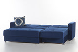Elegant Sectional Storage Chaise (Roma Navy) 1 Piece from Bellona - Luna Furniture