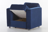 Elegant Sectional Storage Chaise (Roma Navy) 1 Piece from Bellona - Luna Furniture