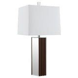 Elena Brown 30-inch Square Tapered Mirrored Table Lamp from Coaster - Luna Furniture