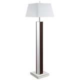 Elena Brown 67-inch Square Tapered Mirrored Floor Lamp from Coaster - Luna Furniture