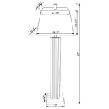 Elena Brown 67-inch Square Tapered Mirrored Floor Lamp from Coaster - Luna Furniture