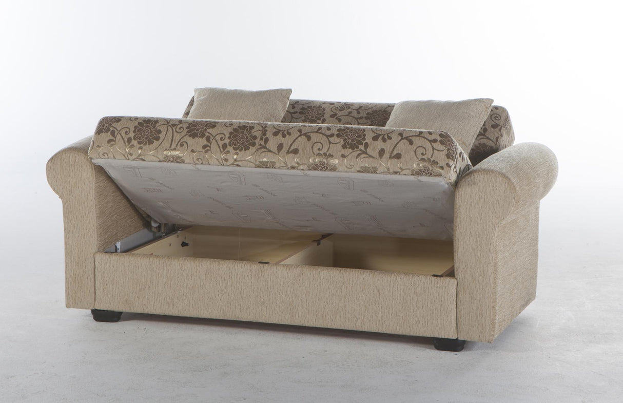 Elita S Yasemin Beige 3-Seat Sleeper Sofa from Bellona - Luna Furniture