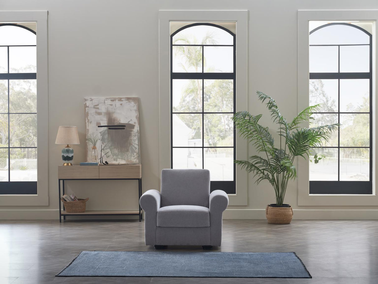 Elita Koopsi Light Gray Armchair from Bellona - Luna Furniture