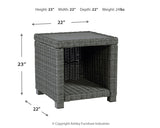 Elite Park Outdoor Coffee Table with 2 End Tables in Gray from Ashley - Luna Furniture