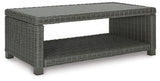 Elite Park Outdoor Coffee Table with 2 End Tables in Gray from Ashley - Luna Furniture