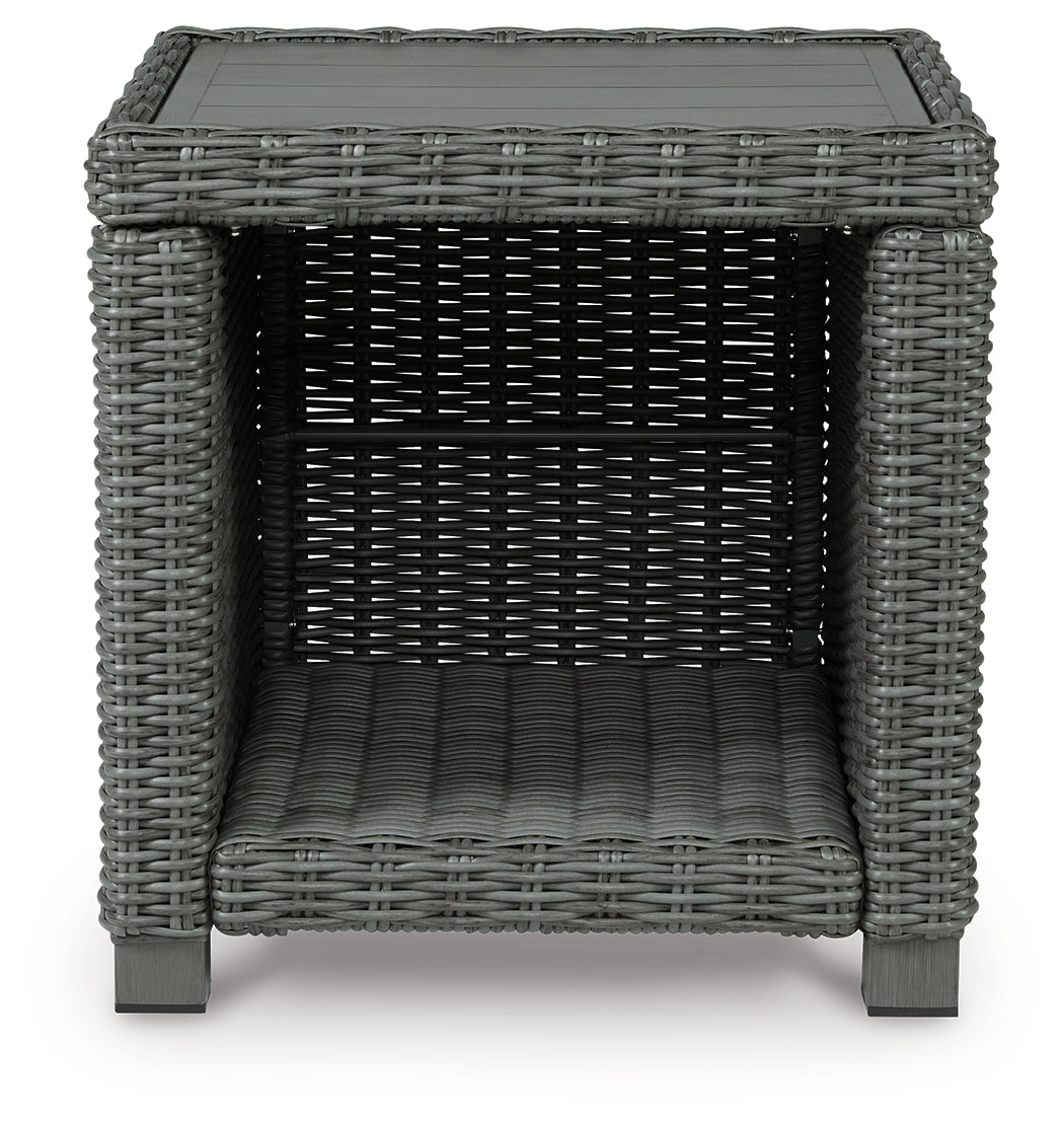 Elite Park Outdoor Coffee Table with 2 End Tables in Gray from Ashley - Luna Furniture