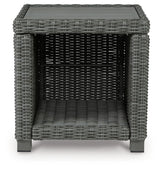 Elite Park Outdoor Coffee Table with 2 End Tables in Gray from Ashley - Luna Furniture